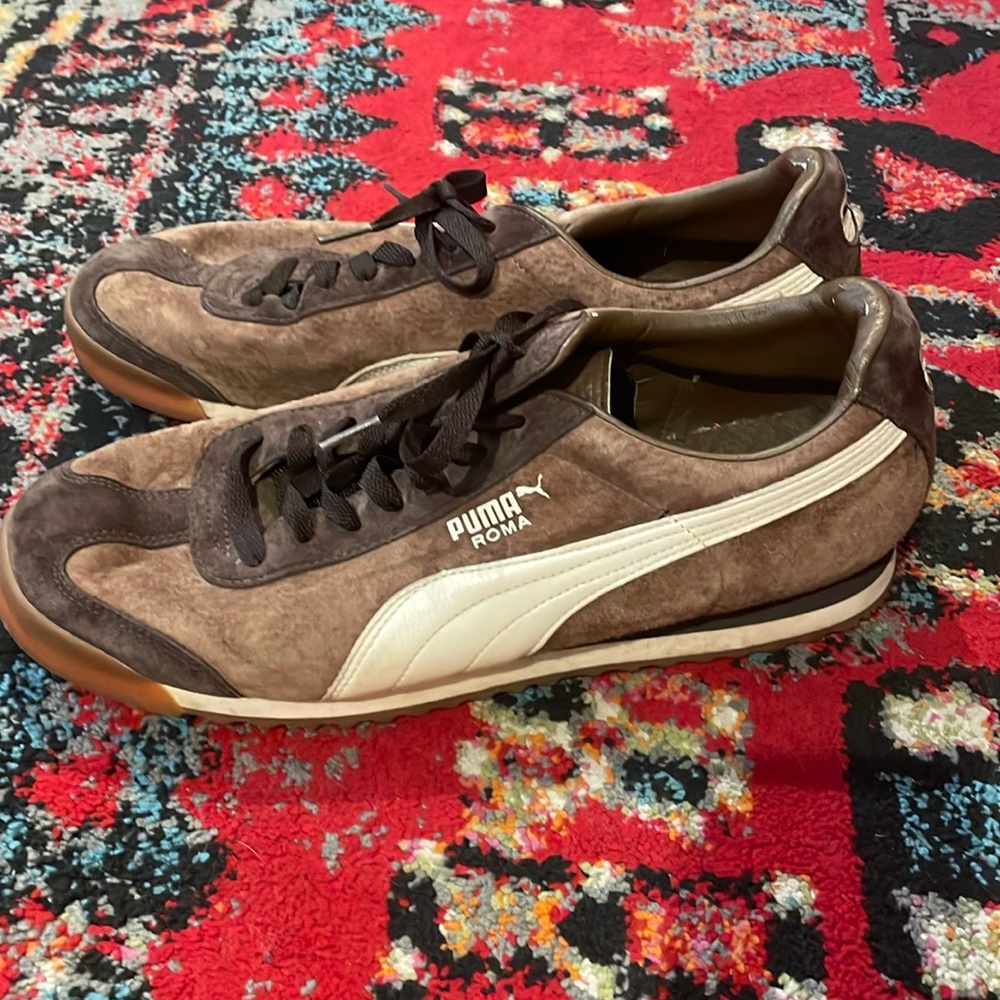 Men’s size 12 brown Puma Roma tennis shoes sneakers